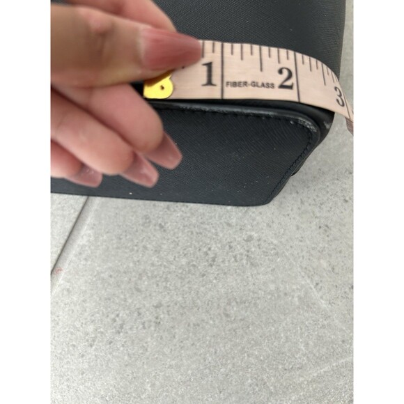 KATE SPADE SATCHEL LARGE TOTE HANDBAG BLACK LEATHER ZIPPED GOLDEN Heart HANG TAG - Picture 8 of 11